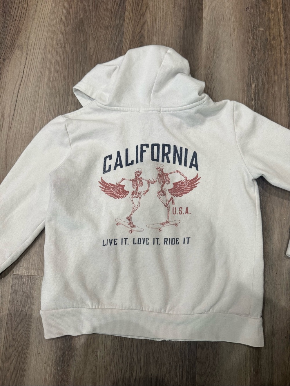 Full tilt zip up hoodie California skeletons